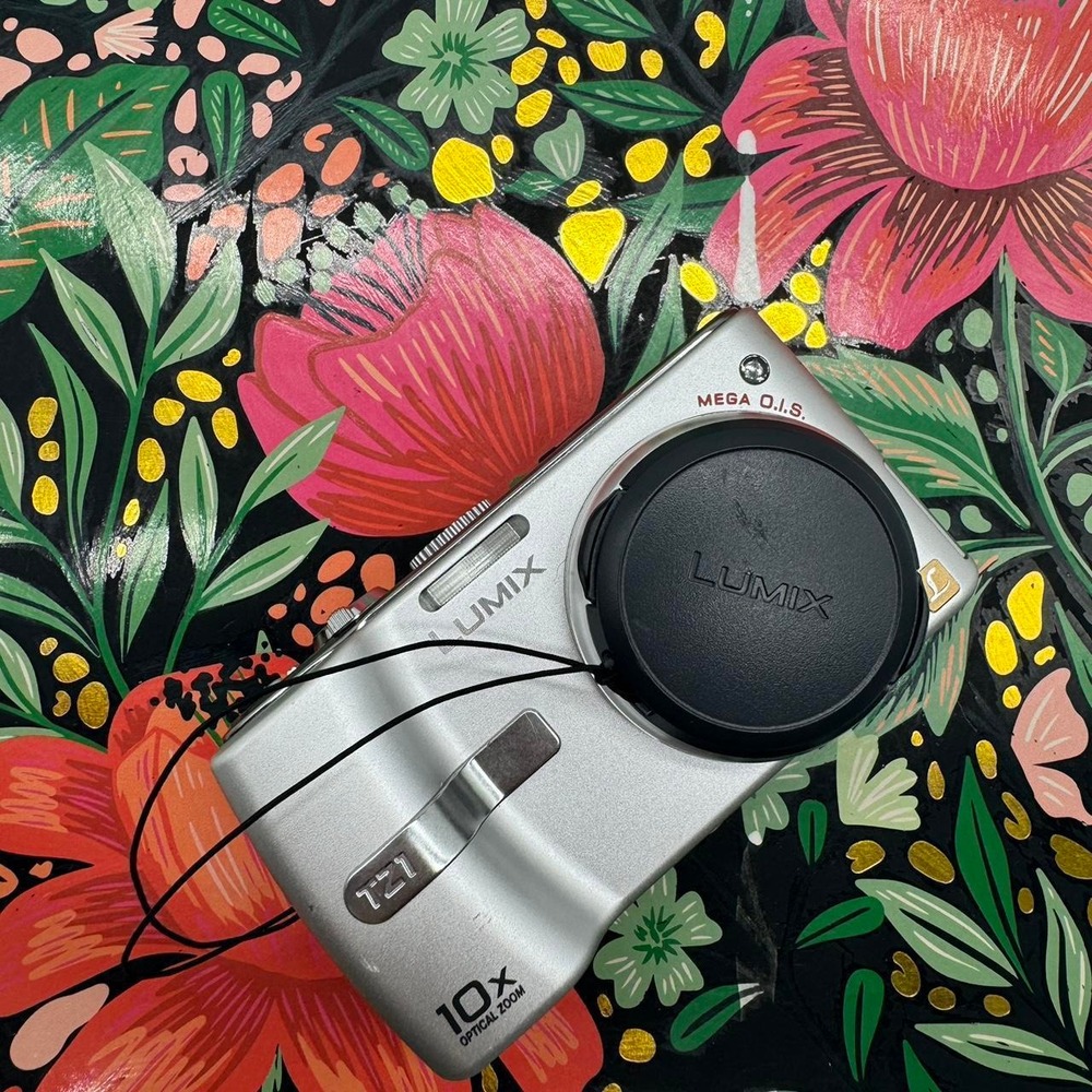 Panasonic Lumix DMC-TZ1 Silver Digital Camera 10x Optical Zoom Leica Lens Bundle